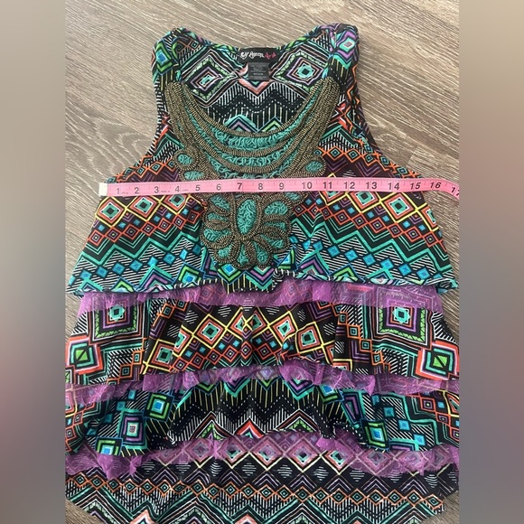 Self Esteem - Multicolor Tiered Boho Aztec Tank - Picture 6 of 7